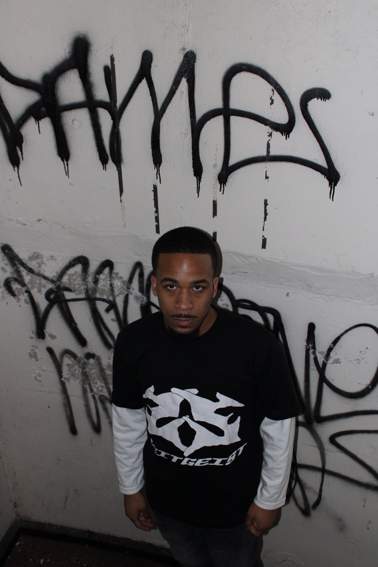 BLACK ZEITGIEST DOUBLE LAYER LONG SLEEVE