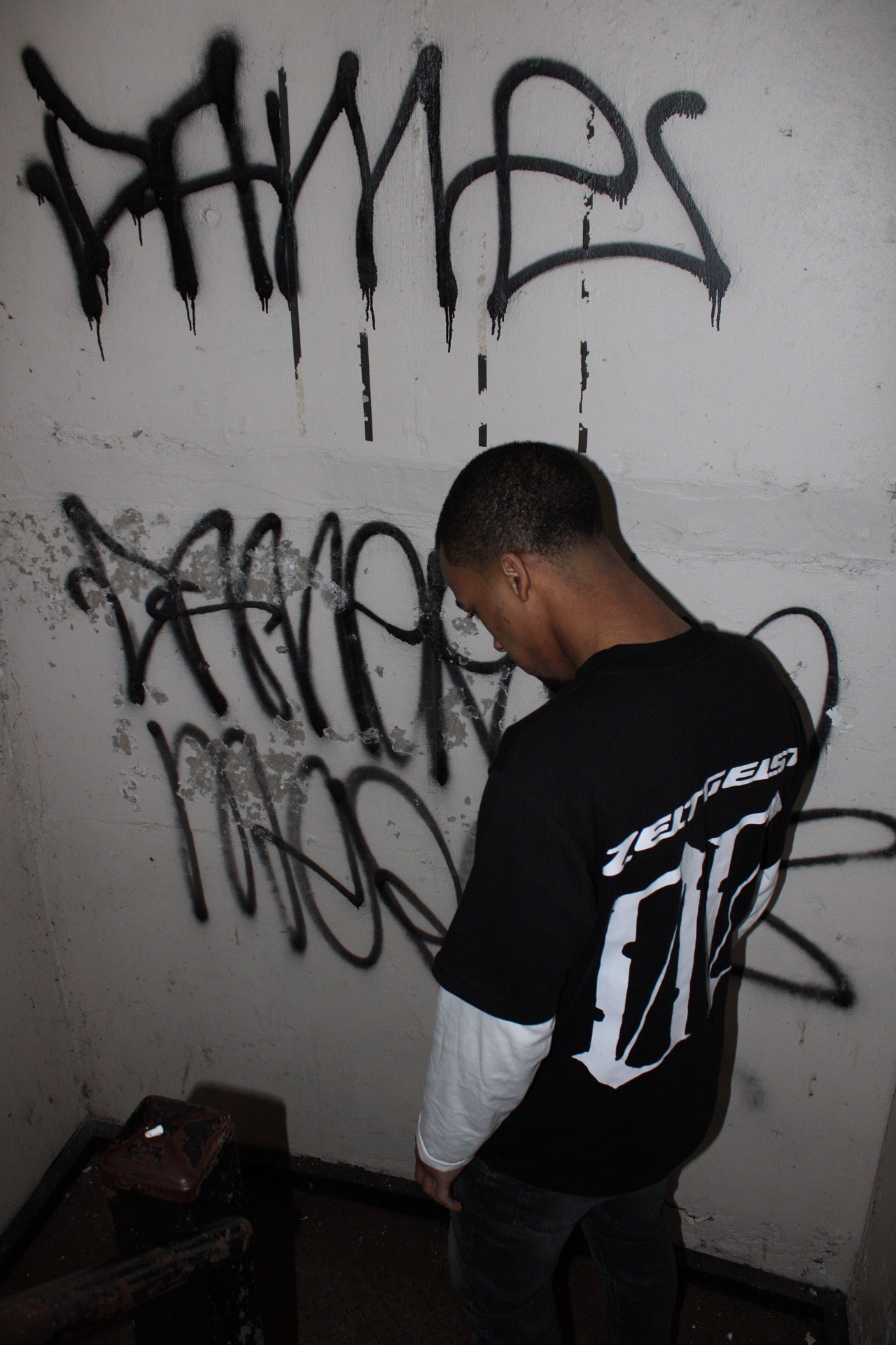 BLACK ZEITGIEST DOUBLE LAYER LONG SLEEVE